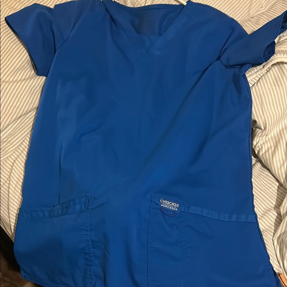 Cherokee Workwear Blue Scrub Set